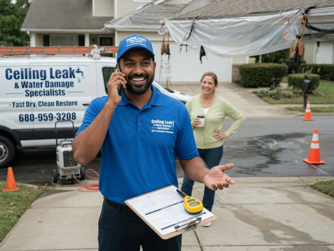 Ceiling Leak Cleanup Round Top, TX FAQs